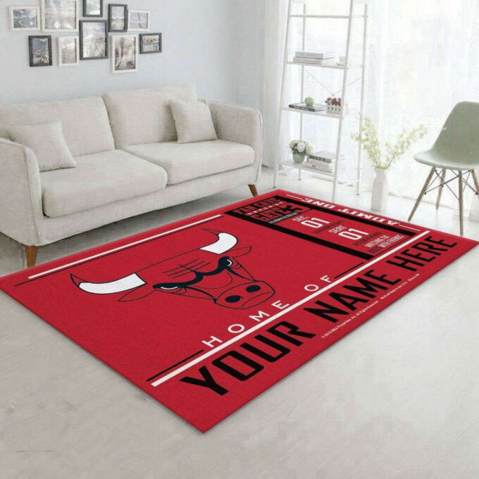 Chicago Bulls Rug Living Room Floor Decor Fan Gifts