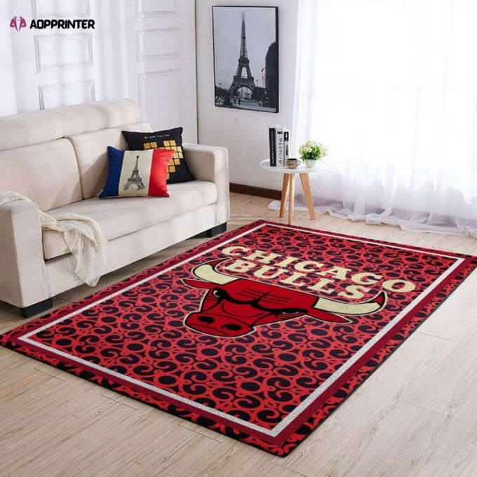 Chicago Bulls Rug Living Room Floor Decor Fan Gifts