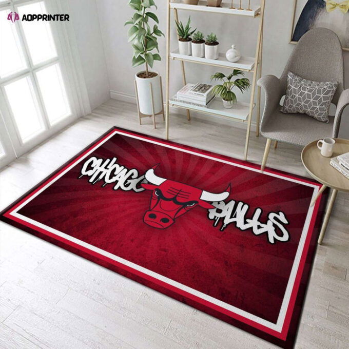 Chicago Bulls Rug Living Room Floor Decor Fan Gifts