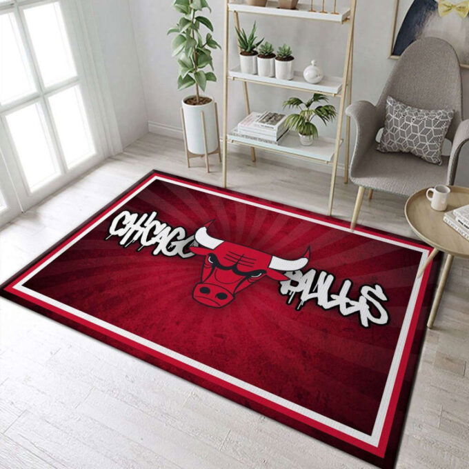 Chicago Bulls Rug Living Room Floor Decor Fan Gifts