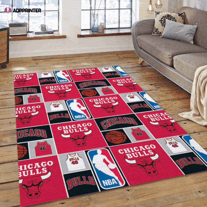 Chicago Bulls Rug Living Room Floor Decor Fan Gifts