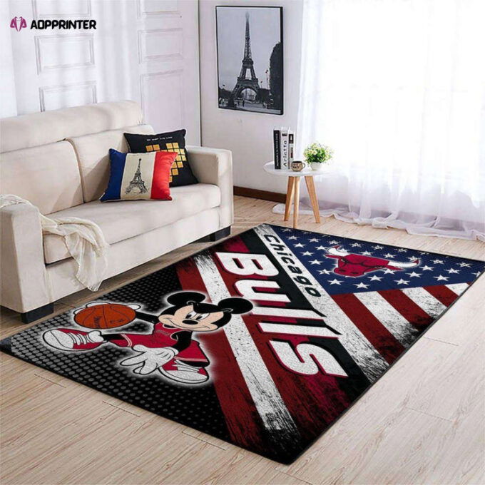 Chicago Bulls Rug Living Room Floor Decor Fan Gifts