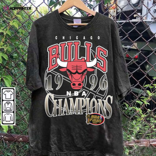 Chicago Bulls T-Shirt - Bulls NBA Champions Vintage Tee - Retro Basketball Unisex Shirt