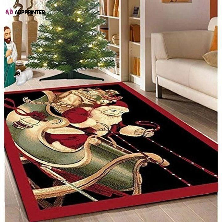 Christmas Santa Claus Rug Living Room Floor Decor Fan Gifts Christmas Santa Claus Rug Living Room Floor Decor Fan Gifts