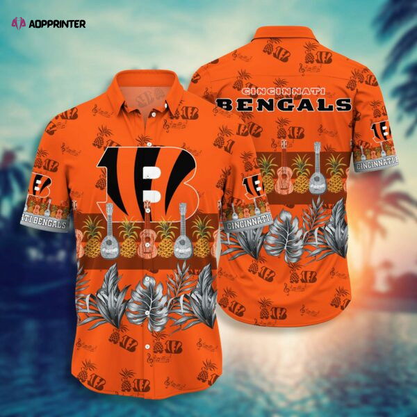Cincinnati Bengals Hawaiian Shirt Style Summer 01 Cincinnati Bengals Hawaiian Shirt Style Summer 01