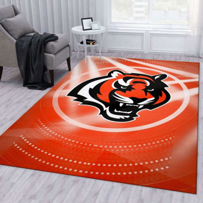 Cincinnati Bengals Rug Living Room Floor Decor Fan Gifts