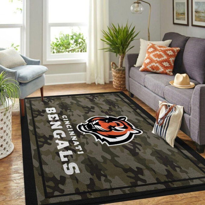 Cincinnati Bengals Rug Living Room Floor Decor Fan Gifts