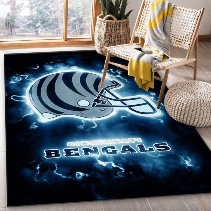 Cincinnati Bengals Rug Living Room Floor Decor Fan Gifts