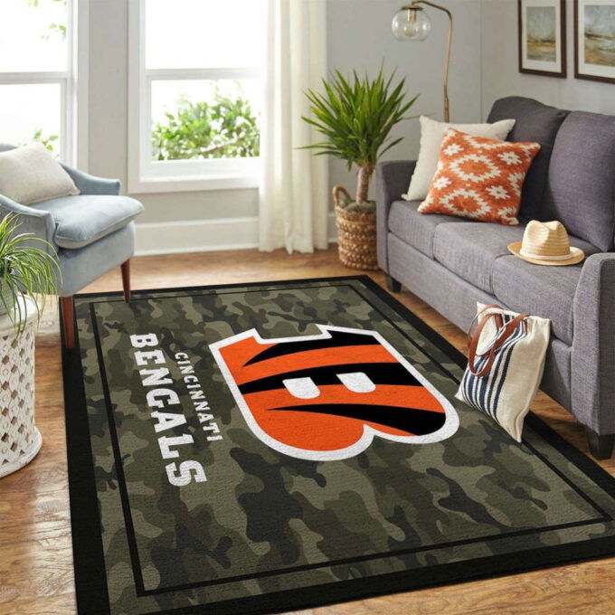 Cincinnati Bengals Rug Living Room Floor Decor Fan Gifts