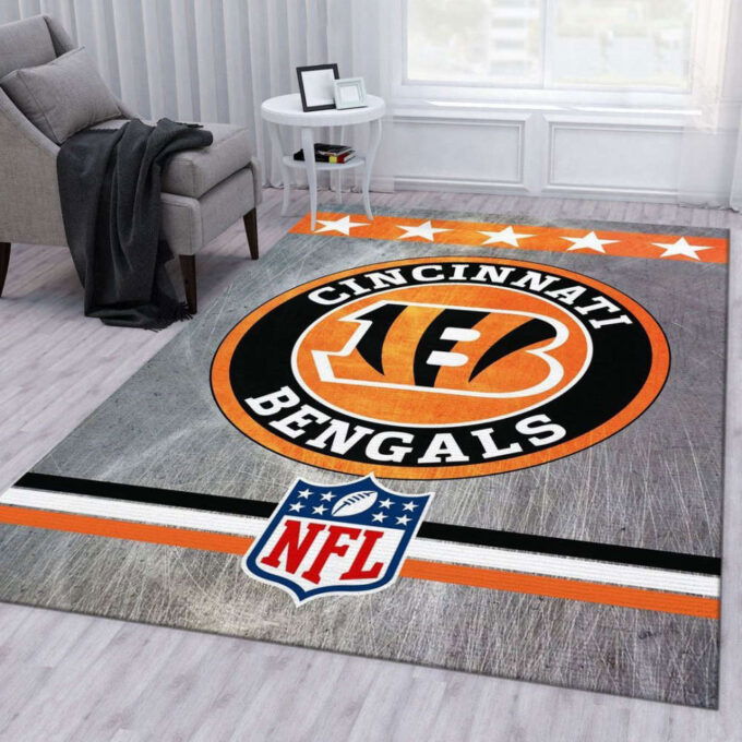 Cincinnati Bengals Rug Living Room Floor Decor Fan Gifts