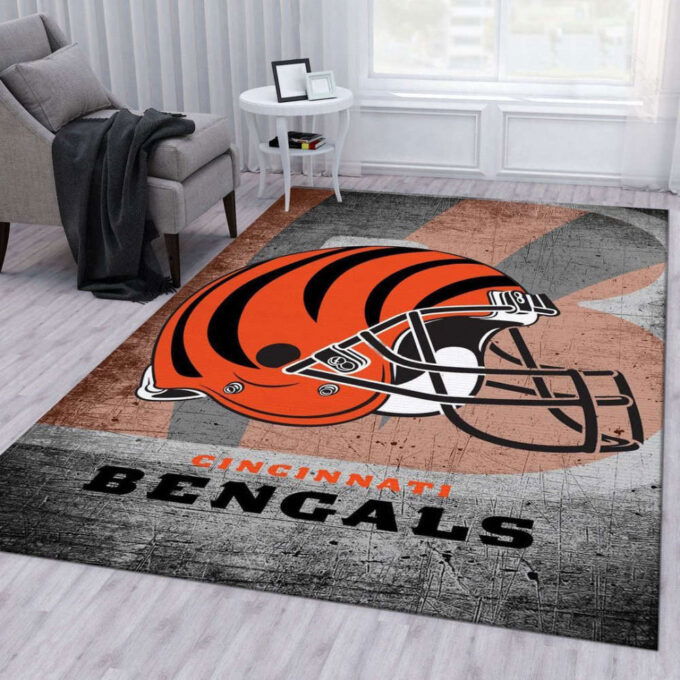 Cincinnati Bengals Rug Living Room Floor Decor Fan Gifts