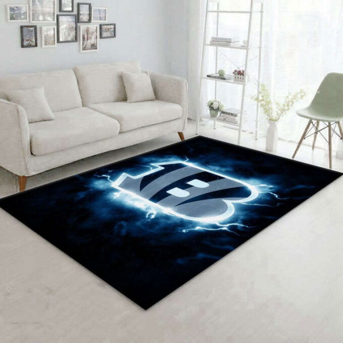 Cincinnati Bengals Rug Living Room Floor Decor Fan Gifts