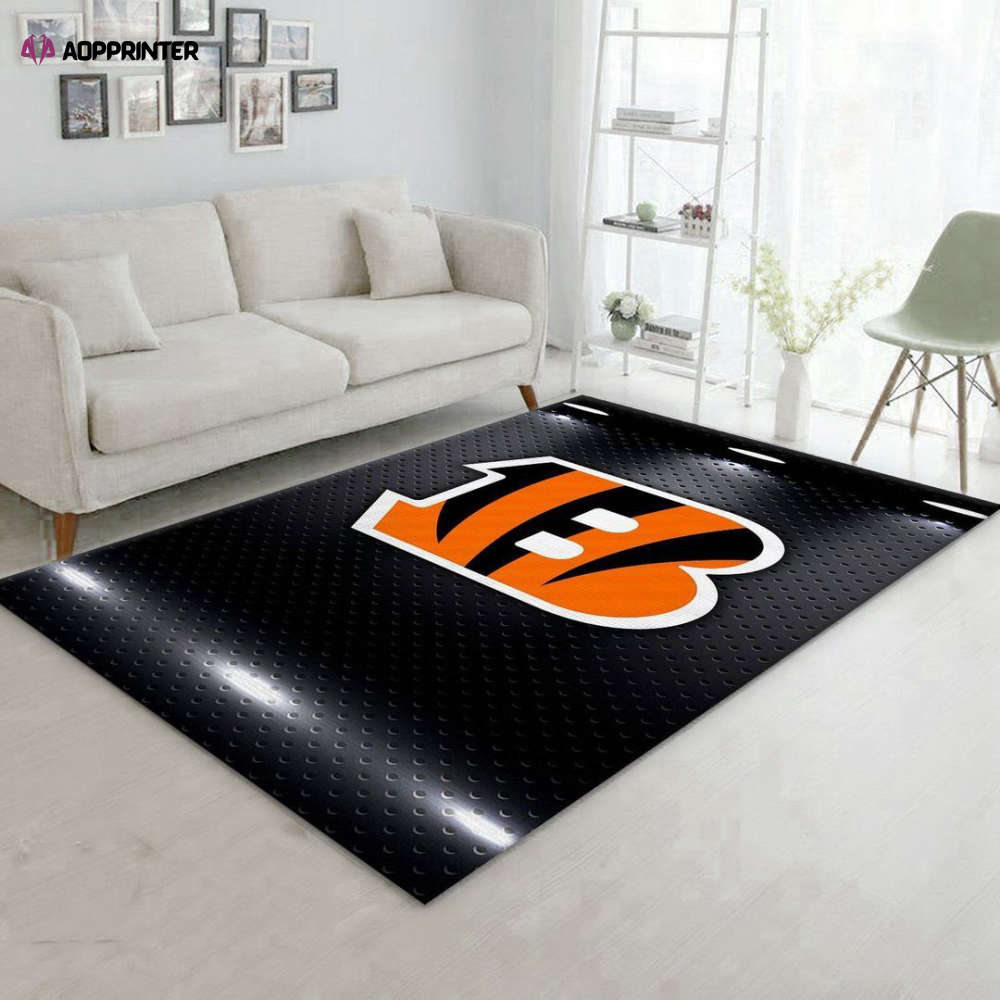 Cincinnati Bengals Rug Living Room Floor Decor Fan Gifts Cincinnati Bengals Rug Living Room Floor Decor Fan Gifts