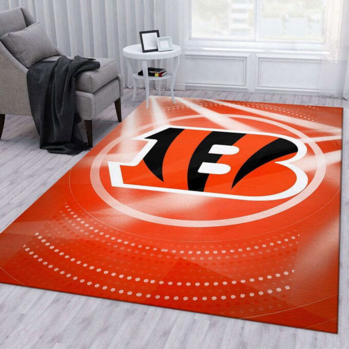 Cincinnati Bengals Rug Living Room Floor Decor Fan Gifts