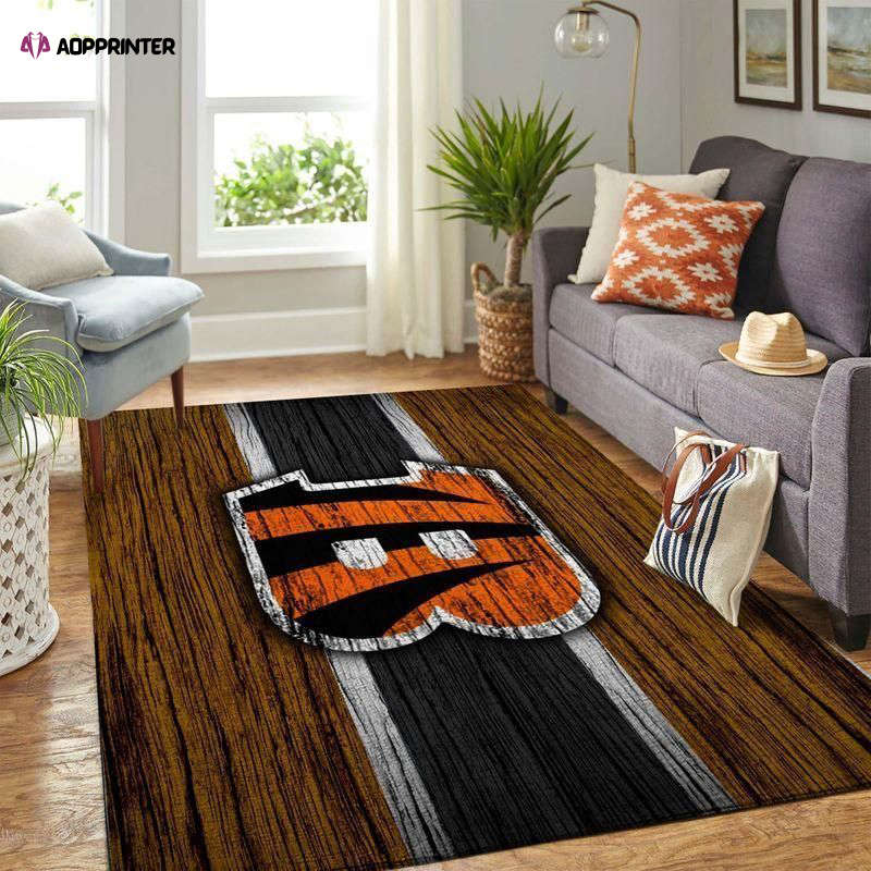 Cincinnati Bengals Rug Living Room Floor Decor Fan Gifts Cincinnati Bengals Rug Living Room Floor Decor Fan Gifts
