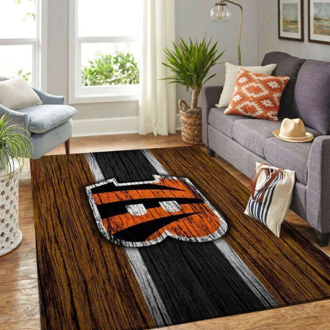 Cincinnati Bengals Rug Living Room Floor Decor Fan Gifts