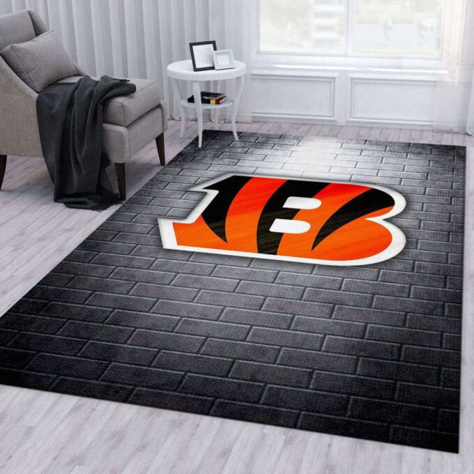 Cincinnati Bengals Rug Living Room Floor Decor Fan Gifts