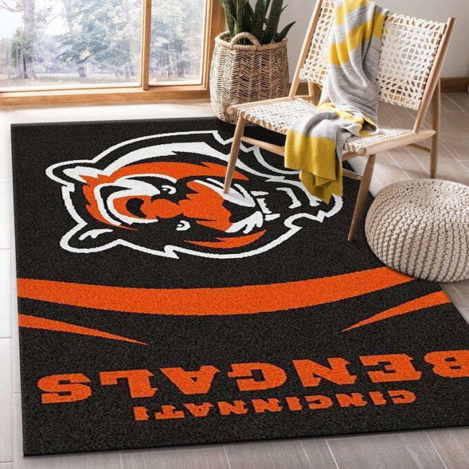 Cincinnati Bengals Rug Living Room Floor Decor Fan Gifts