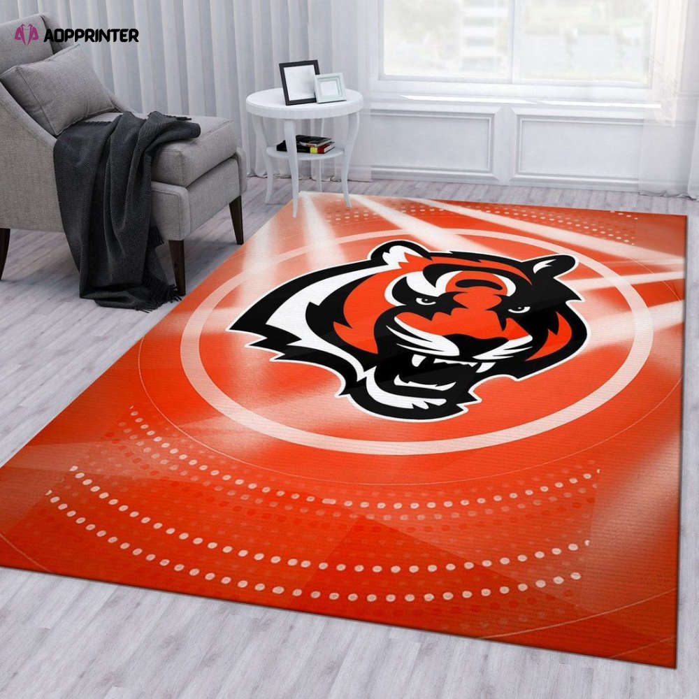 Cincinnati Bengals Rug Living Room Floor Decor Fan Gifts Cincinnati Bengals Rug Living Room Floor Decor Fan Gifts