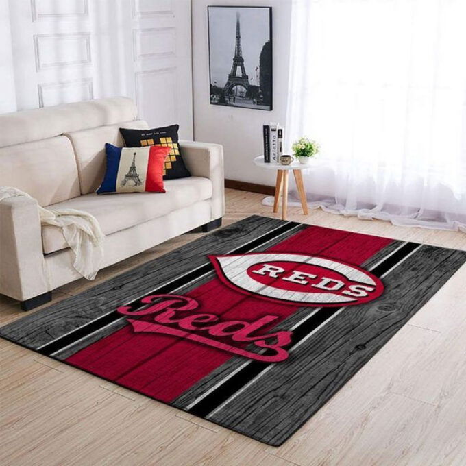 Cincinnati Reds Rug Living Room Floor Decor Fan Gifts