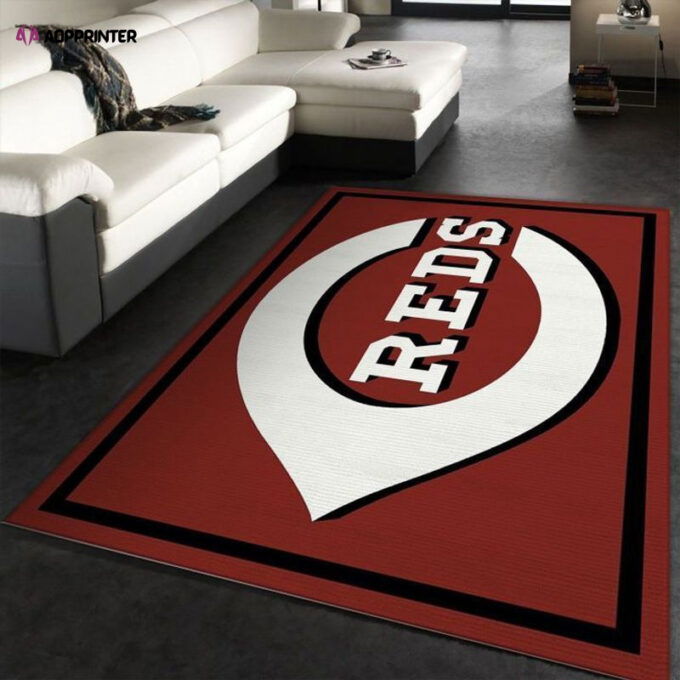 Cincinnati Reds Rug Living Room Floor Decor Fan Gifts