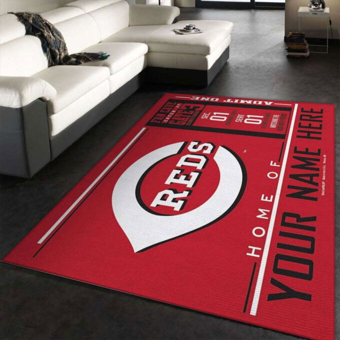 Cincinnati Reds Rug Living Room Floor Decor Fan Gifts
