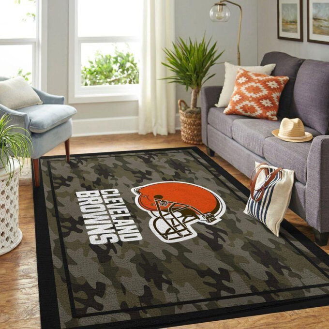 Cleveland Browns Rug Living Room Floor Decor Fan Gifts