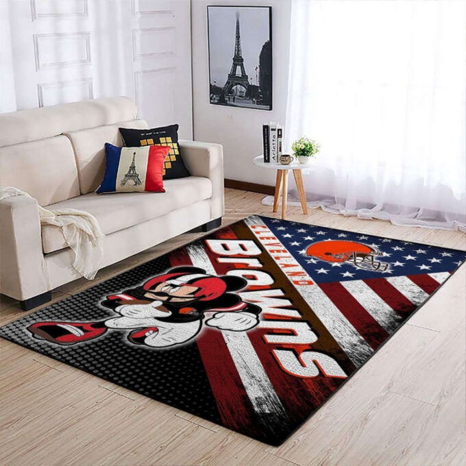 Cleveland Browns Rug Living Room Floor Decor Fan Gifts