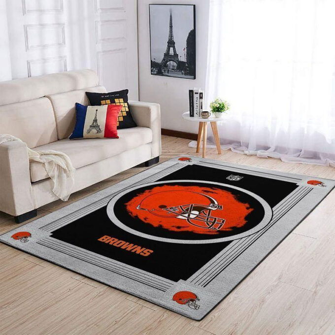Cleveland Browns Rug Living Room Floor Decor Fan Gifts