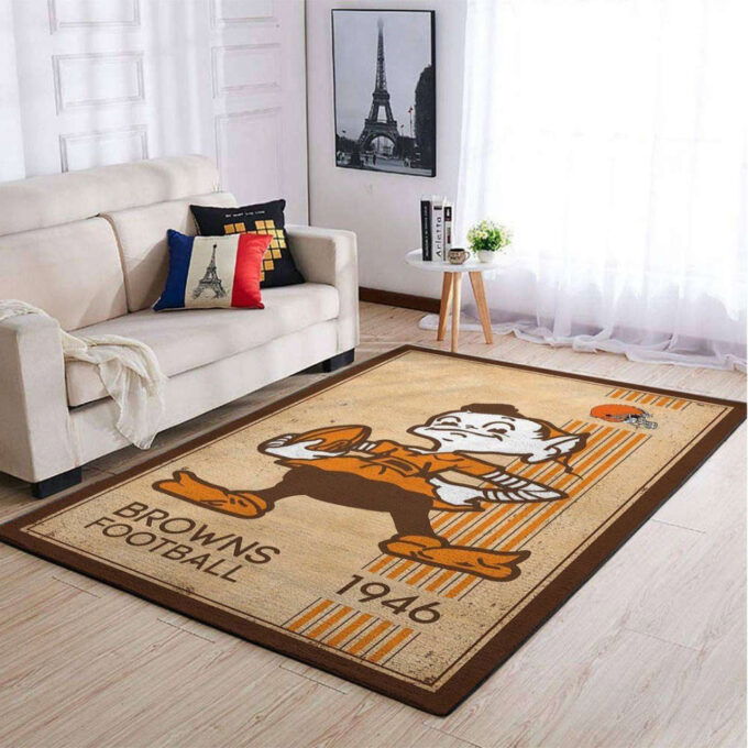 Cleveland Browns Rug Living Room Floor Decor Fan Gifts