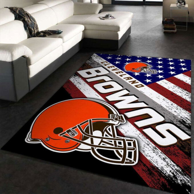 Cleveland Browns Rug Living Room Floor Decor Fan Gifts