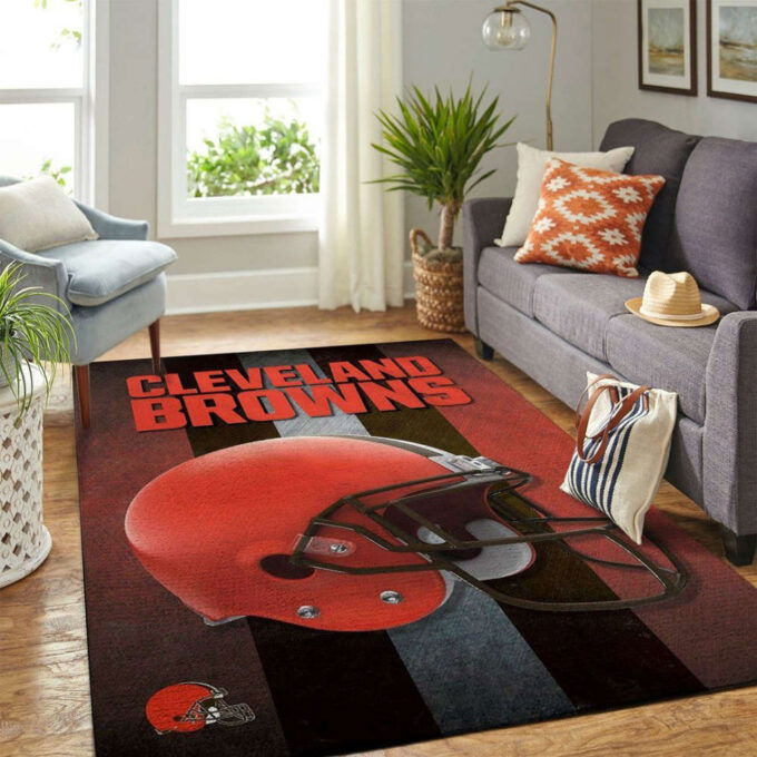 Cleveland Browns Rug Living Room Floor Decor Fan Gifts