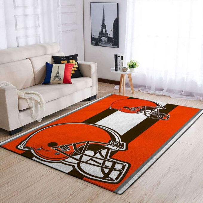 Cleveland Browns Rug Living Room Floor Decor Fan Gifts