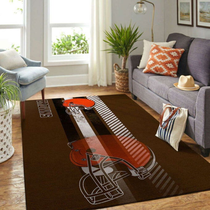 Cleveland Browns Rug Living Room Floor Decor Fan Gifts