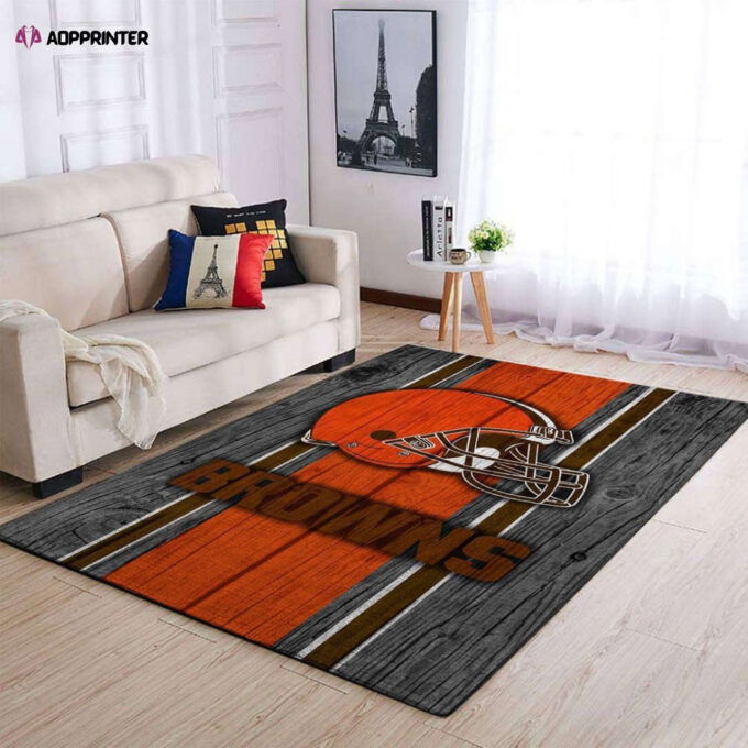 Cleveland Browns Rug Living Room Floor Decor Fan Gifts