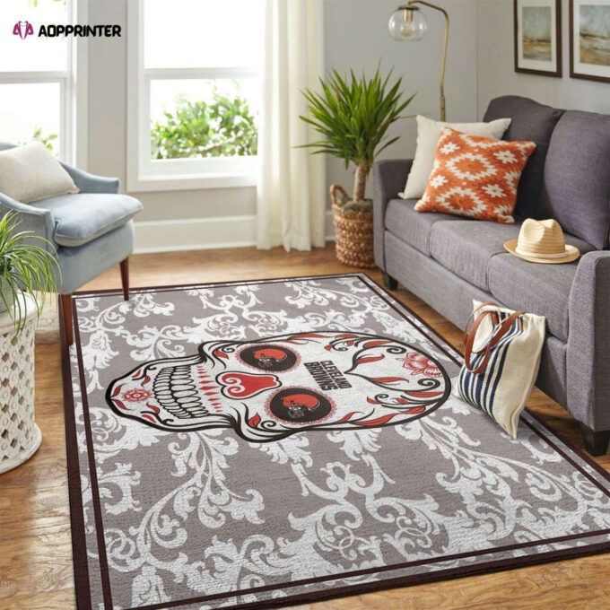 Cleveland Browns Rug Living Room Floor Decor Fan Gifts