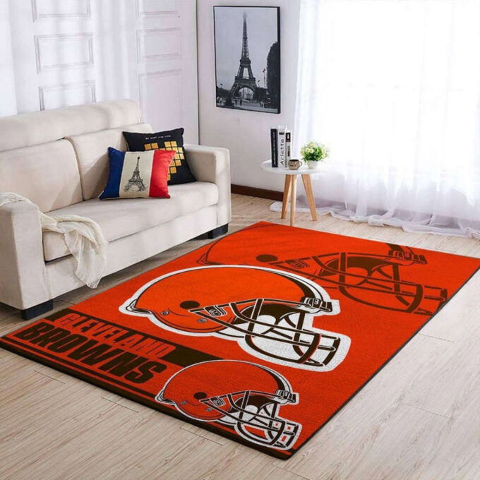Cleveland Browns Rug Living Room Floor Decor Fan Gifts