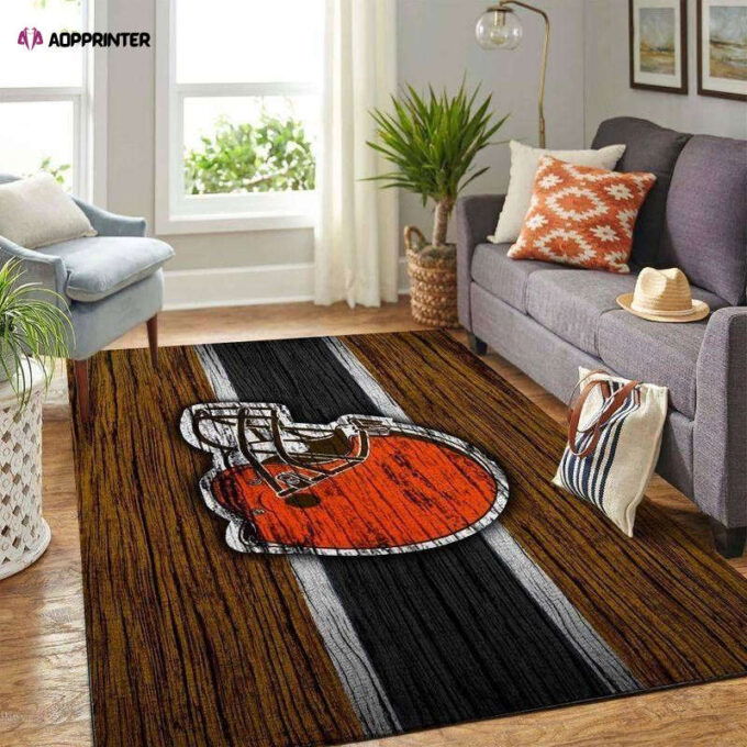 Cleveland Browns Rug Living Room Floor Decor Fan Gifts
