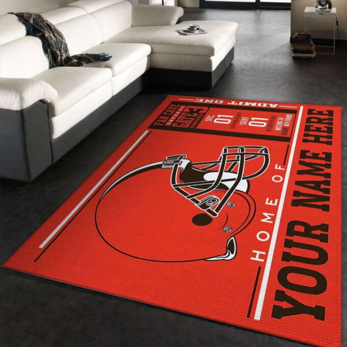 Cleveland Browns Rug Living Room Floor Decor Fan Gifts