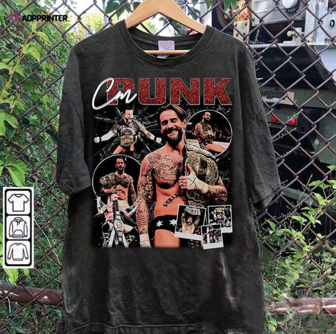CM Punk T-Shirt – CM Punk Sweatshirt – Retro American Professional Wrestler Unisex Shirt