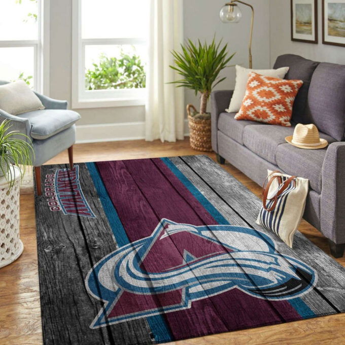 Colorado Avalanche Rug Living Room Floor Decor Fan Gifts