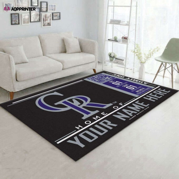 Colorado Rockies Rug Living Room Floor Decor Fan Gifts