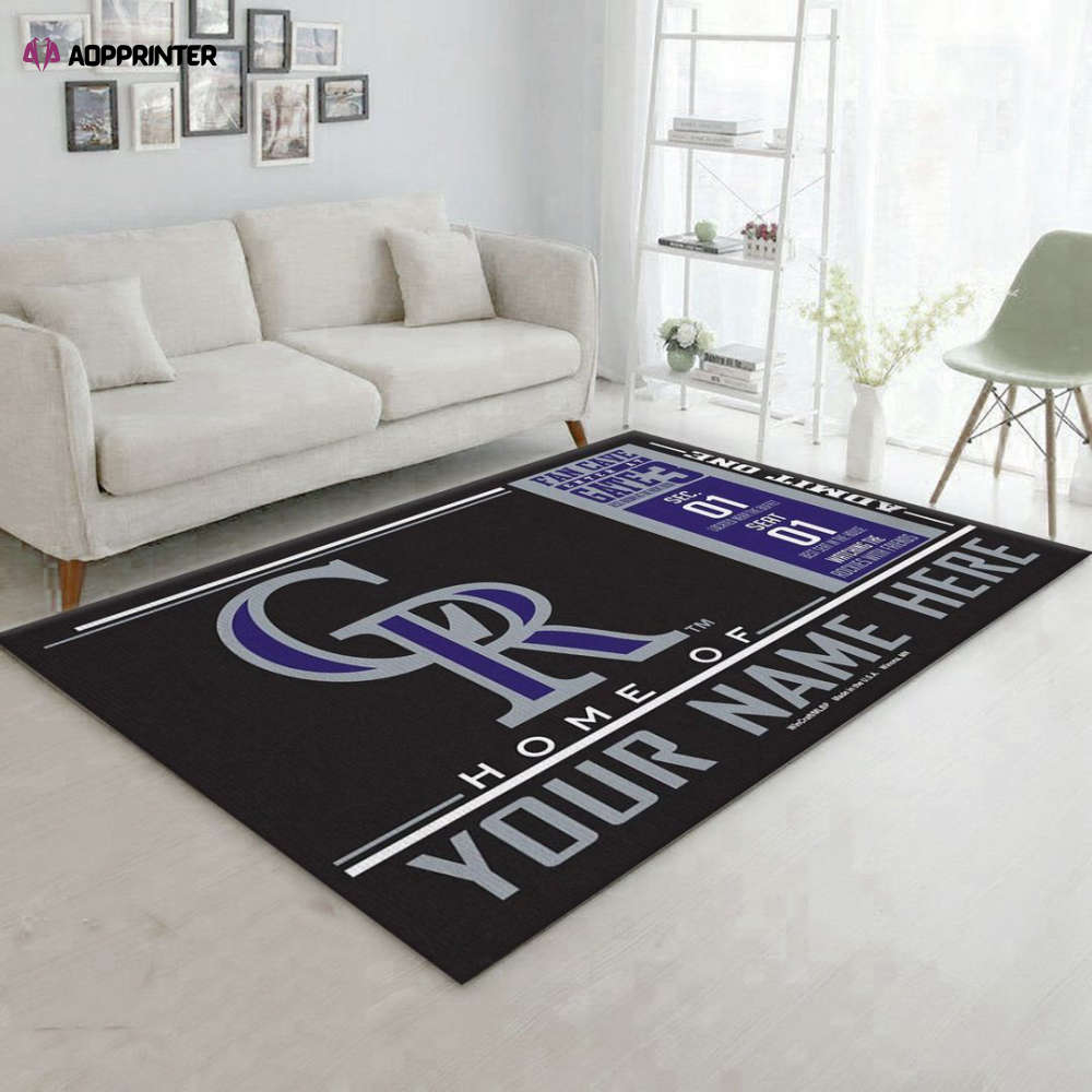 Colorado Rockies Rug Living Room Floor Decor Fan Gifts Colorado Rockies Rug Living Room Floor Decor Fan Gifts