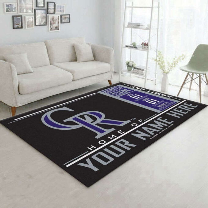 Colorado Rockies Rug Living Room Floor Decor Fan Gifts
