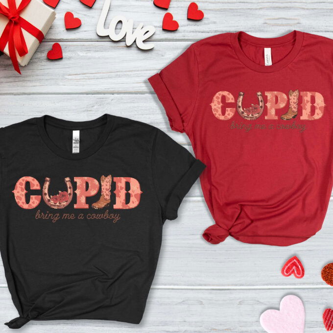 Cupid Cowboy Retro Shirt – Valentine s Day Gift for Women