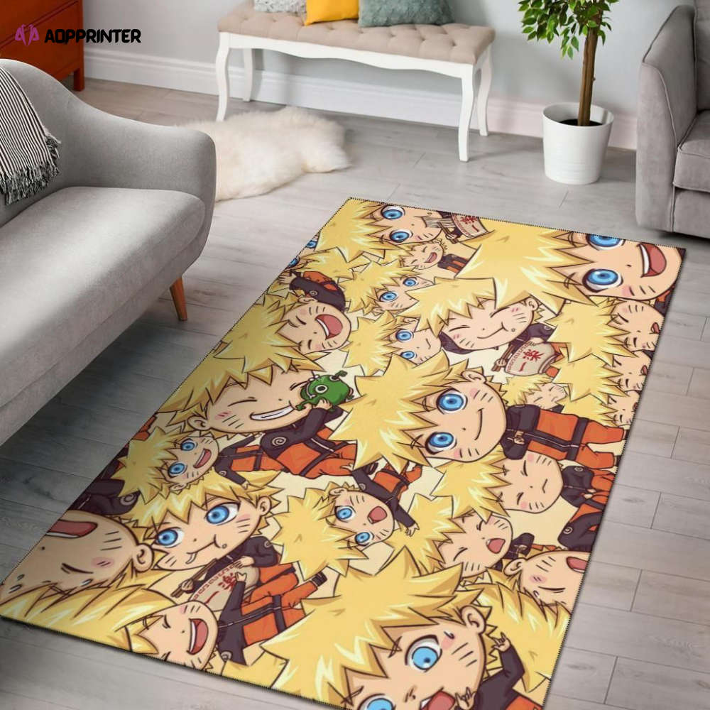 Cute Naruto Chibi Rug Living Room Floor Decor Fan Gifts Cute Naruto Chibi Rug Living Room Floor Decor Fan Gifts
