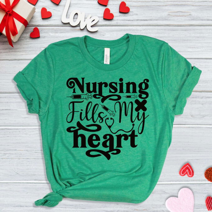 Cute Nurse Valentine s Day Shirt – Love ER Nurse T-Shirt