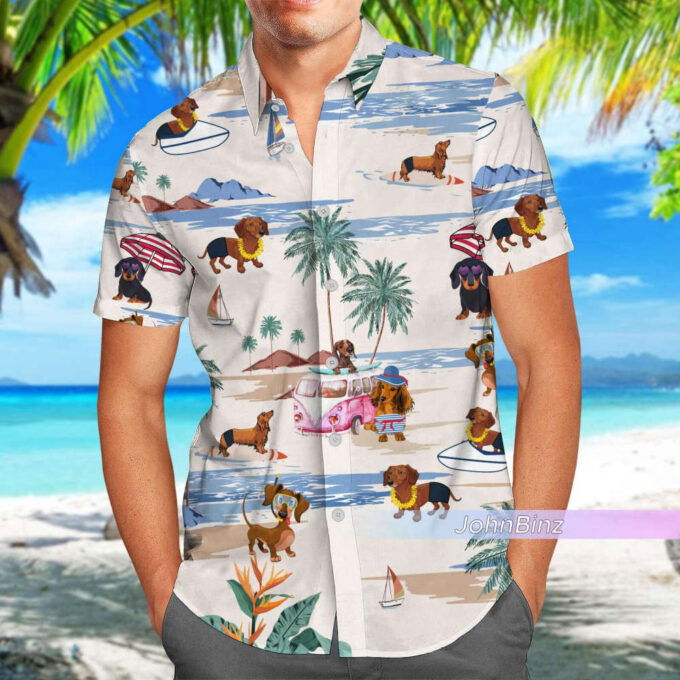 Dachshund Hawaiian Shirt & Beach Summer Shorts – Unisex S-5XL – Perfect Dachshund Lover Gifts