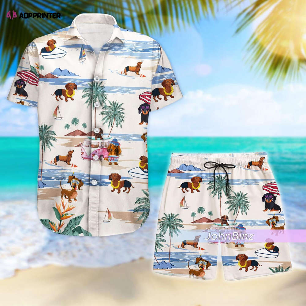 Dachshund Hawaiian Shirt & Beach Summer Shorts – Unisex S-5XL – Perfect Dachshund Lover Gifts Dachshund Hawaiian Shirt & Beach Summer Shorts – Unisex S-5XL – Perfect Dachshund Lover Gifts