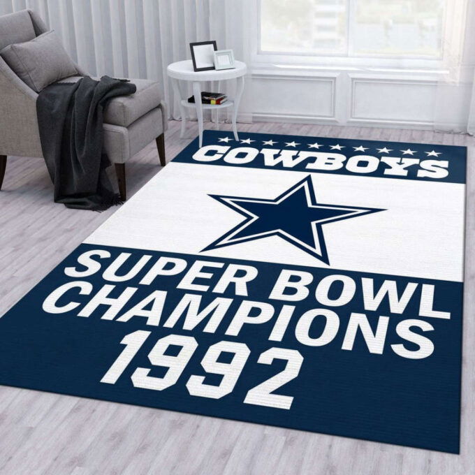 Dallas Cowboys 1992 Rug Living Room Floor Decor Fan Gifts